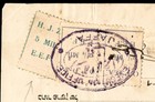 Judaica Palestine Old Receipt  O p d a  And H j z   Revenue Stamps Jaffa 1920 s