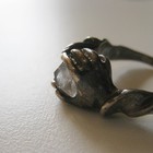 Vintage Sterling Silver Herkimer Crystal Ring