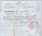 1849 Boston  Ma Northern Railroad Stock Certificate No  7268 For 1 Share