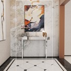 Ultra Long Silver Mirrored Entry Console Table Vanity Table Versatile Furniture