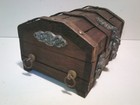Clean Vintage Wood Treasure Chest Display   Gift   Trinket Chest Free Shipping