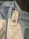 Adidas Originals Womens Light Blue   White Trefoil Windbreaker Jacket Large