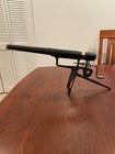 Rare antique milton Bradley   s    big Dick    Machine Gun Toy cast Iron wood  1920s 