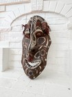 Vtg Large Papua New Guinea Sepik River Tribal Spirit Mask Hand Carved Wood Rare