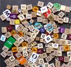 1 Lb Mixed Lot Scrabble Tiles Numbers Letters Game Pieces Alphabet Word Key Text