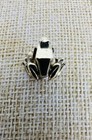 Vintage Marked Germany 14k Yellow Gold Frog Tie Tack Pin Front Legs Are Movable