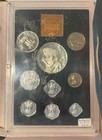 1972 India 9 Coin Proof Set 25th Anniversary Of Independence Bombay Mint