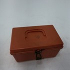 Vtg Wil-hold Plastic Sewing Craft Storage Case Box Orange Tray Wilson Mfg Usa 
