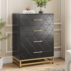Bedroom Gold Storage Drawer Dresser With Cabinet Wood Furniture Bedroom Chest