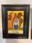 Set Of 2 Vintage Reverse Painted Glass St  Eric   Elizabeth Of Sweden Framed Euc