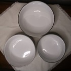 Vintage Kobe Kitchen Fruits   Vegetables Basket Enamel Nesting Mixing Bowls Set