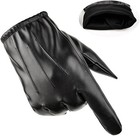 Men Pu Leather Touchscreen Gloves Warm Winter Dress Party Outdoor Driving
