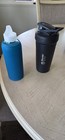 Blenderbottle Black   Blue Plastic Shake Bottle Set With Screw-on Lid