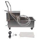 Fryer Oil Filter Cart Machine Commercial Cooking Oil Filtration System 55 18 38l