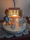 Vintage  jack And Jill Went Up The Hill  Wooden Children s Table Lamp Nursery