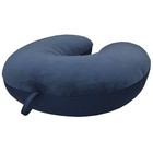 2 X Micro Bead U Shaped Travel Pillows Neck Support  Airplane Cushions Navy Blue