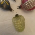 Antique Lot Of 4 Berries  Bumpy Blown Glass Christmas Tree Ornaments