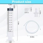 2 Pack 100ml Luer Lock Syringe With 39  Tube  100cc Large Plastic 
