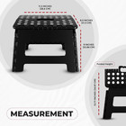 Folding Step Stool With Handle     9 Inch Anti Slip Collapsible Stool     Holds Up T