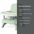 Chicco Bento Booster 3-in-1 Seat Green white W Dishwasher-safe Tray  Adjustable