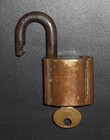 Vintage Corbin Brass Padlock With Original Key