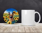 Belgian Malinois In Sunflowers Large Sandstone Coasters Pack Of 4 Dac6022rcs4
