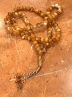 Antique Lucite Amber Honey Butterscotch Prayer Islamic Beads Estate Find 58 G