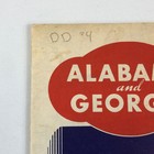 1936 Road Map Of Alabama   Georgia By Standard Oil Co