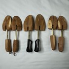 Lot Of 3 - Cedar Wood Shoe Trees Adjustable Sizing Size Large - Different Brands