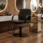 Heavy-duty Hydraulic Barber Chair  360   Swivel  Supports 350 Lbs  Black
