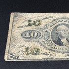 1863 10c Fractional Currency Note George Washington Civil War Era Us Paper Money