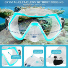 Mask Fin Snorkel Set  Travel Size Snorkeling Gear For Adults With Panoramic View