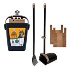 Dog Pet Pooper Scooper Waste Picker Poop Handle Shovel Swivel Bin Rake Cleaner