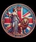 1oz Britannia Rules The Waves Colorized  999 Copper Art Round
