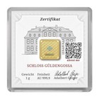 1 Gram  9999 Fine Gold Bar - Geiger Edelmetalle  encapsulated W assay 