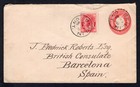 Canada Stamps Berlin 1898 En10 Postal Envelope Cover To Spain Transit   Receiver
