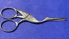 Vintage antique Stork Crane Heron Bird Sewing Embroidery Steel Scissors 