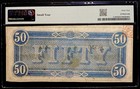 T-66  50 1864 Confederate States Civil War Obsolete Banknote Currency Pmg Unc 62