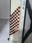 Hohner White 48 Accordion 34 Keys 48 Bass Buttons White Junk Vintage Japan