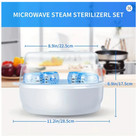 Microwave Steam Sterilizer Baby Bottles Nipple Holder Storage Bpa Free