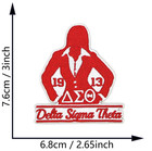 Delta Sigma Theta - Dst Sorority - 1913 - Red Embroidered Iron-on sew Patch
