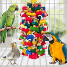 Extra Large Bird Toys For Macaws Cockatoos Amazons Chew Natural Wood Parrot Cage