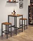 Vasagle Bar Table And Chairs Set  Square Bar Table With 2 Bar Stools -popular