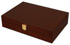 Da Vinci Mahogany Wood Poker Case With 200 Chip Capacity  chips Not Included 