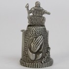 Vintage Holy Bible Pewter Thimble Rotating Top Bible And Jesus