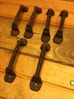 Vintage Style Cast Iron Rustic Brown Gate  Drawer Pulls