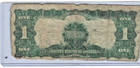 1899  1 One Dollar Large Size Us Silver Certificate Note Black Eagle Blue Seal