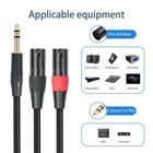 Trs 1 4 Male To Dual Xlr Male Microphones Stereo Splitter Adapter Y Cable 10ft