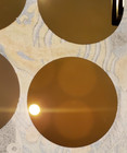 6 Pc Lot 300mm Semiconductor Silicon Wafers W  Gold Plate Coating No Lithography