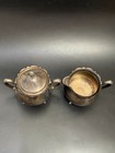 Vintage Oneida Heirloom Silverplate Footed Creamer And Sugar Bowl Set